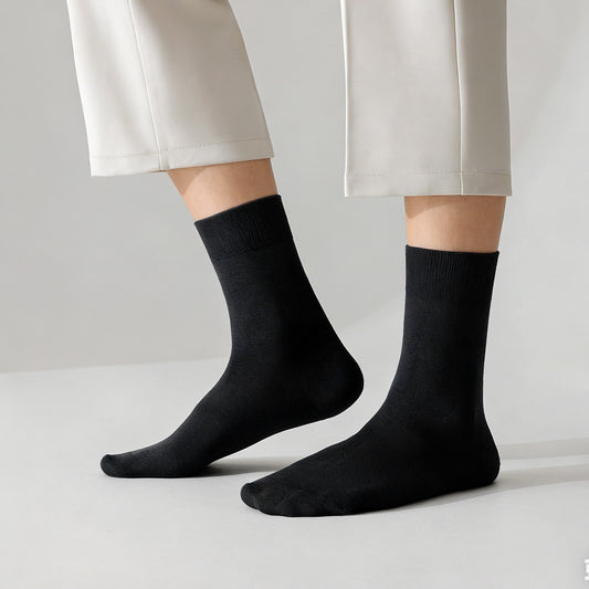 Classic Cotton Crew Socks – Black & Grey | Everyday Business Essential