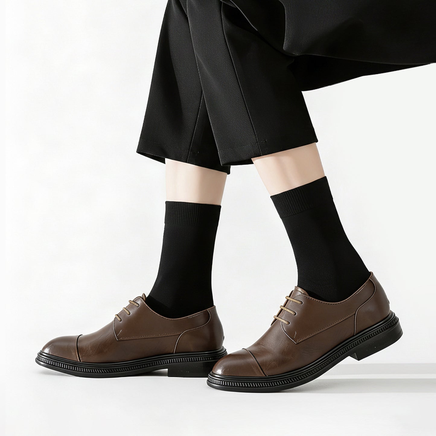 Classic Cotton Crew Socks – Black & Grey | Everyday Business Essential